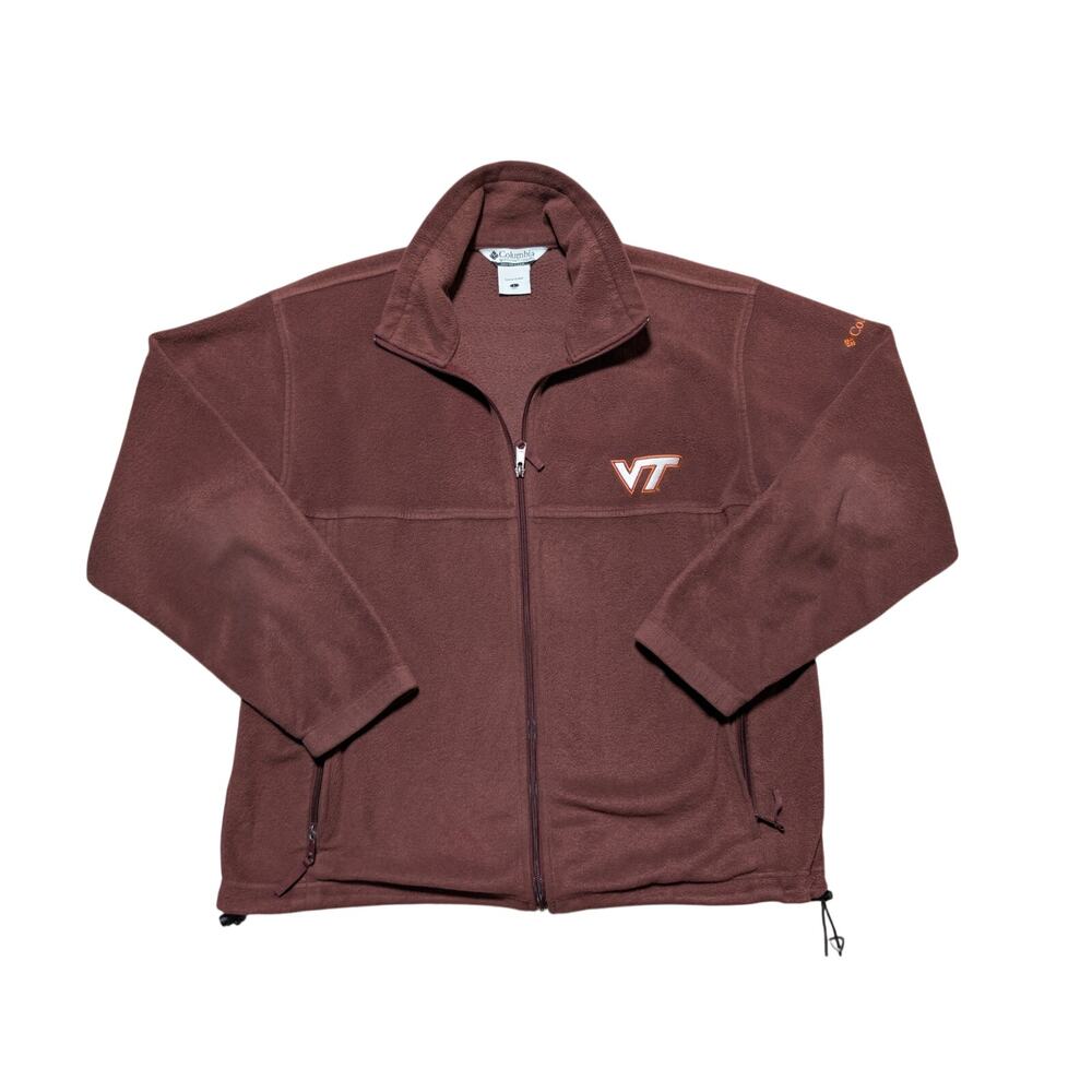 Columbia Vintage Men's Virginia Tech Hokies Flanker Full Zip Fleece Jacket; L